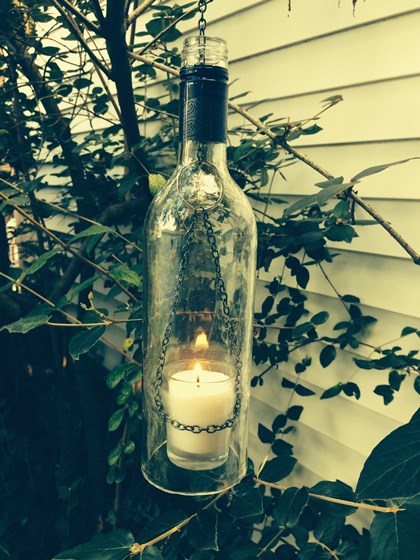 Candles: Wine Bottle Candle Holder