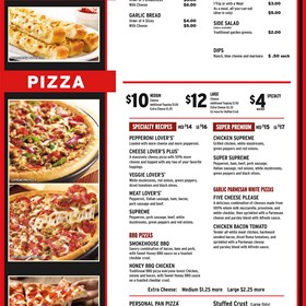 Print Design: Pizza Hut Menu